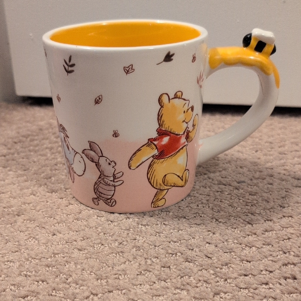 Disney Winnie the Pooh Mug with Yellow Interior NWOT